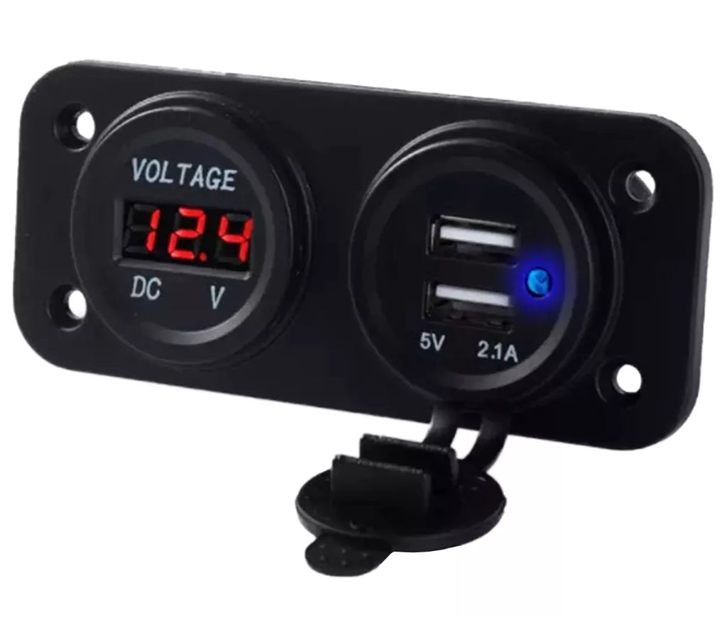 Piestiprināšanas ligzda automašīnai ar diviem USB