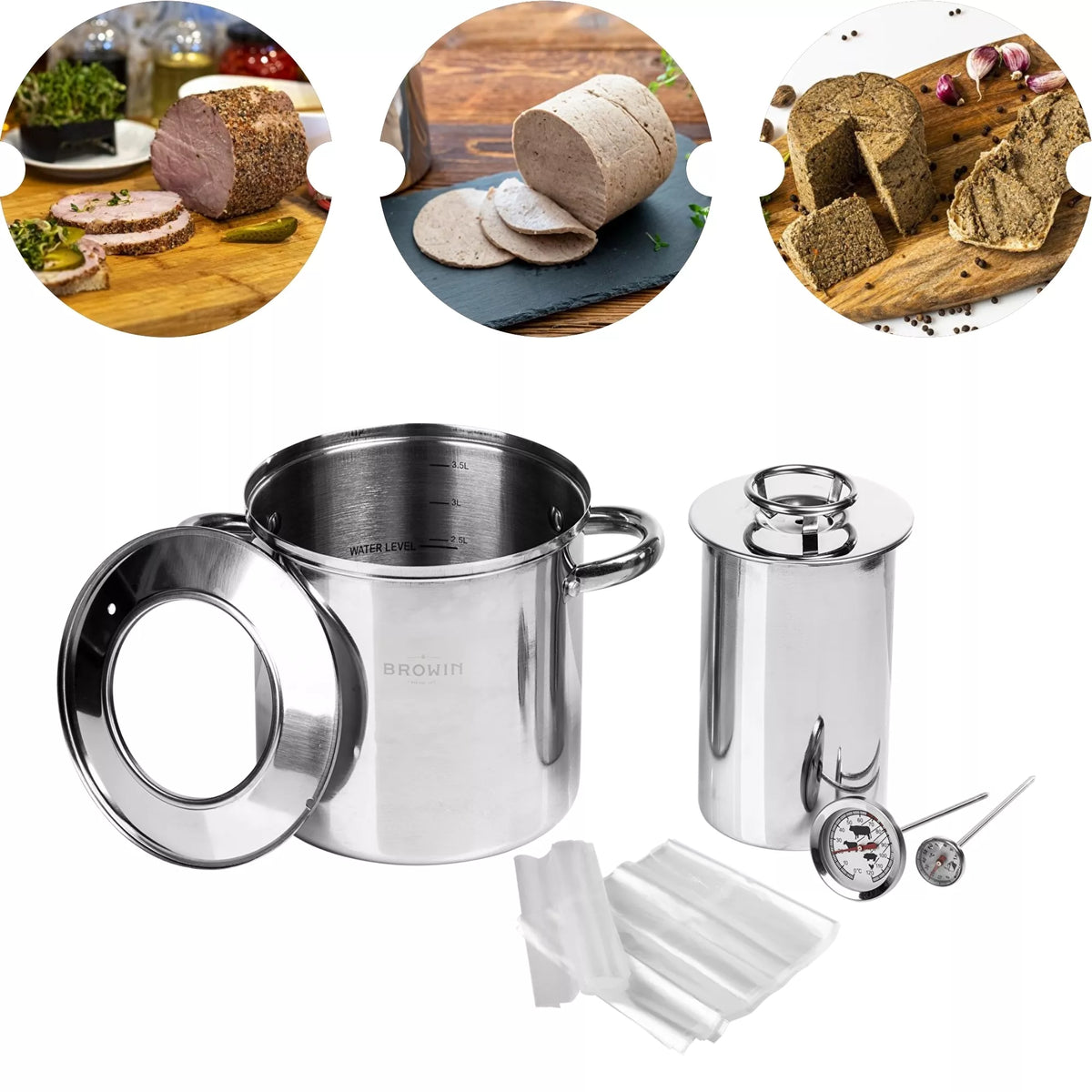 Kumpio viryklė su 4 litrais puodu ir termometrais, nerūdijančio plieno šoninė viryklė 1,5 kg gamybos įrenginiui.