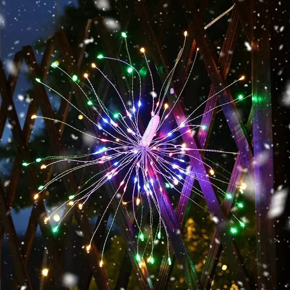Šviečiantys LED fejerverkai dekoracijai, su ryškiomis šviesomis, puikiai tinka šventėms ir vakarėliams, LED dekoracija Firework