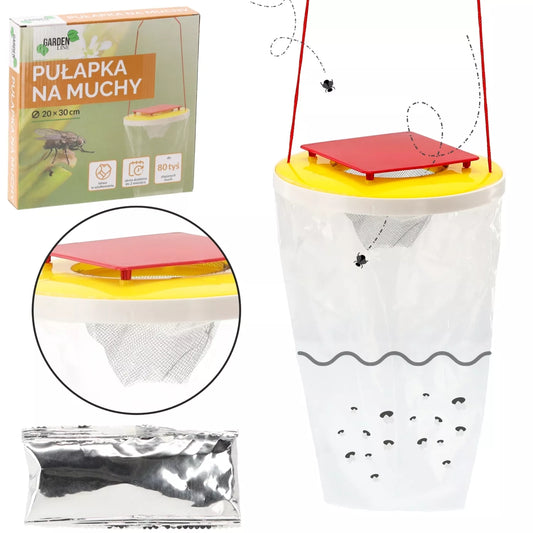 Kabanti muselių ir musių gaudyklė, matmenys 20 × 30 cm, plastikinis gaudyklės korpusas, efektyvi kovojant su uodais.