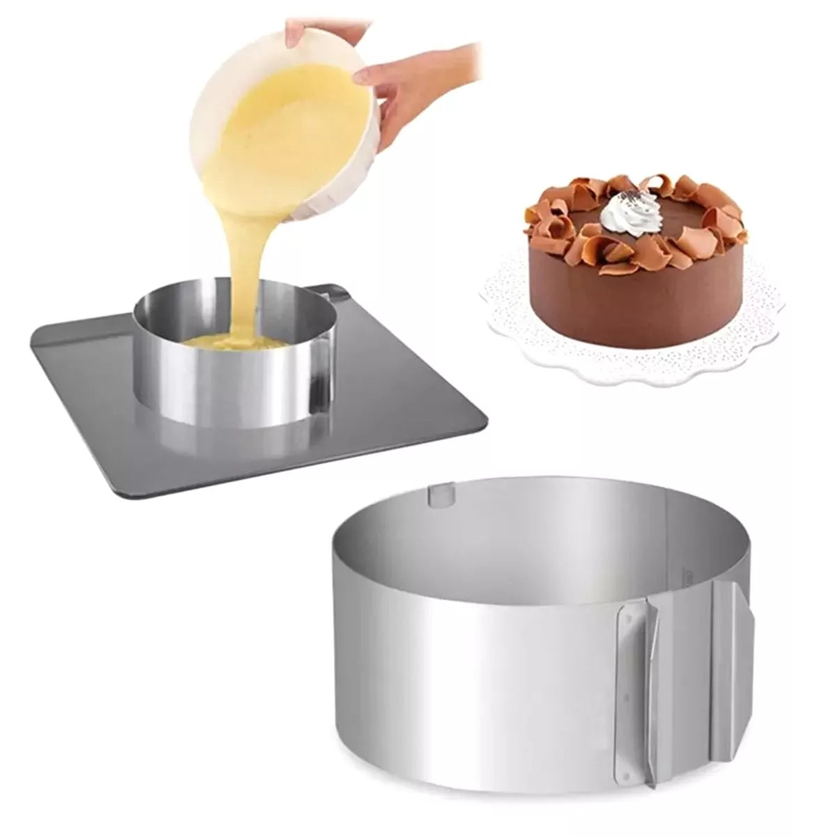 Metalinė torto formavimo juosta – 16–30 cm
