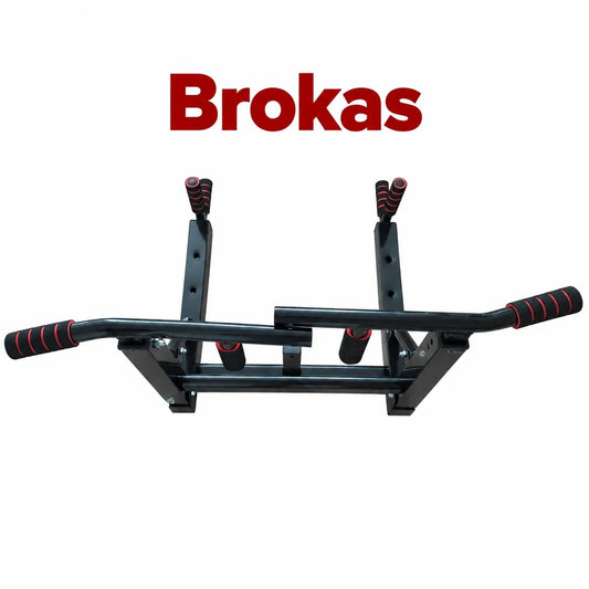 Lygiagrečių skersinis BROKAS, metalinis ir ilgas, naudojamas sporto ar treniruotėse, matomas iš arti.