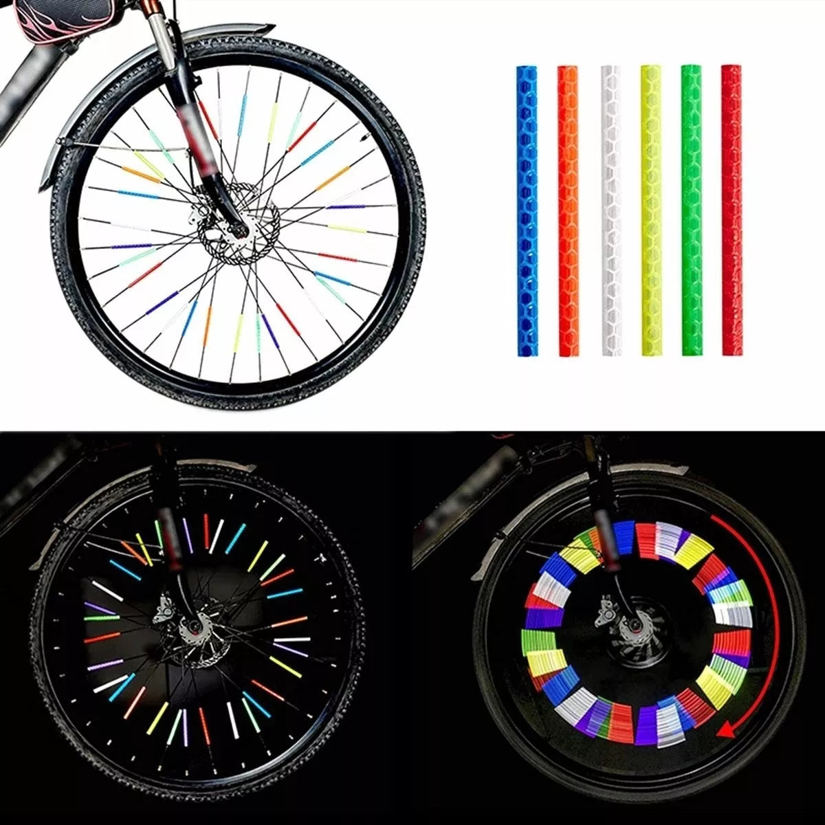Apgaismojošie Atstarojošie Caurulītes, Velosipēdam