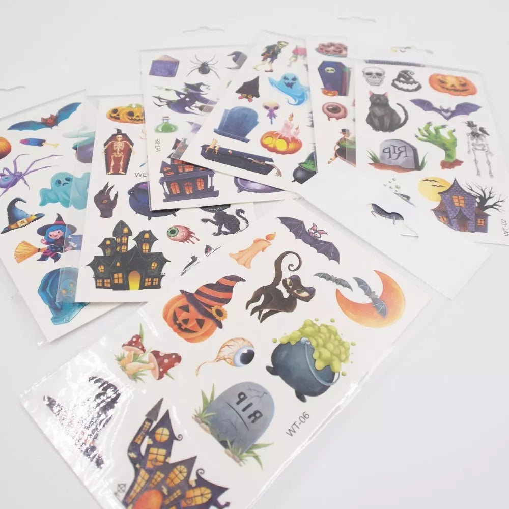 Vaikiškos laikinos tatuiruotės "halloween"
