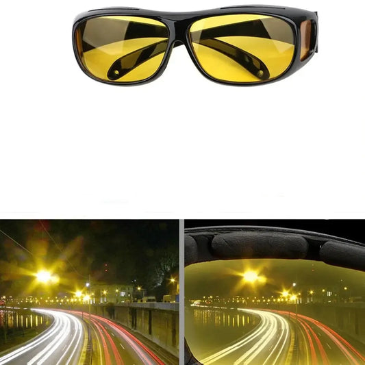 Naktiniai ir dieniniai akiniai HD Vision TR1033 pora, aiškiai matomi, su aiškiais lęšiais ir patogiu dizainu.