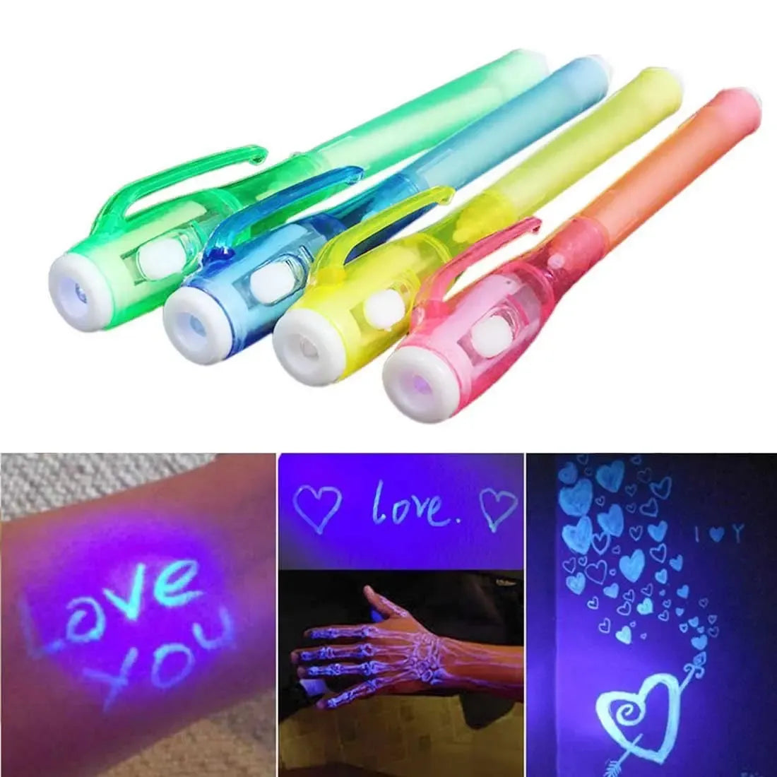 Nematomo rašalo tušinukas su UV lempute, rašymo ir patikros galimybė, kompaktiškas ir patogus naudoti.