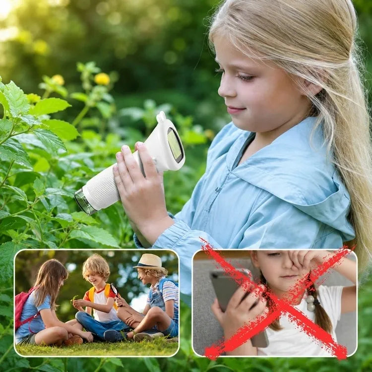 Nešiojamasis skaitmeninis mikroskopas su LCD ekranu, iki 1000 kartų