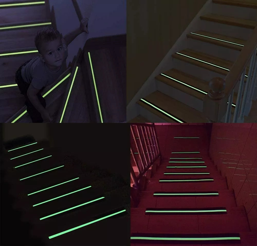Neslidi laiptų juosta su fluorescencine juostele