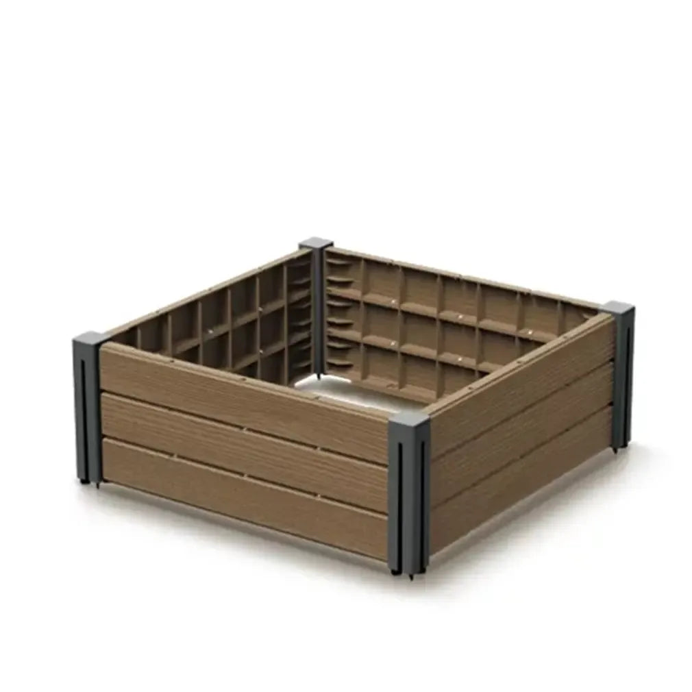Ruda pakelta lysvė Base Plant 67L, 61,8x61,8x23 cm, tinkama augalams ir daržovėms auginimui.