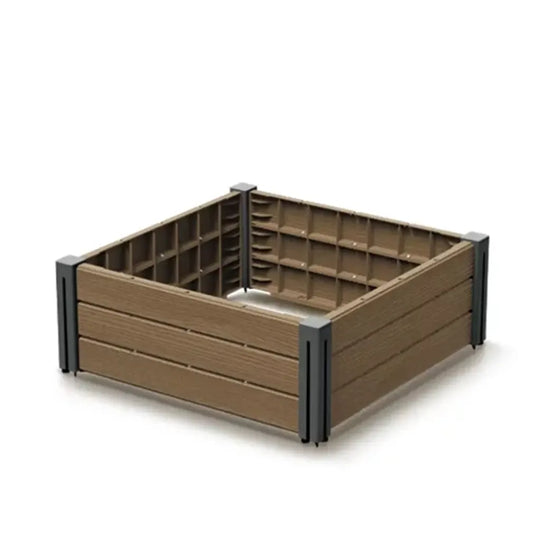 Ruda pakelta lysvė Base Plant 67L, 61,8x61,8x23 cm, tinkama augalams ir daržovėms auginimui.