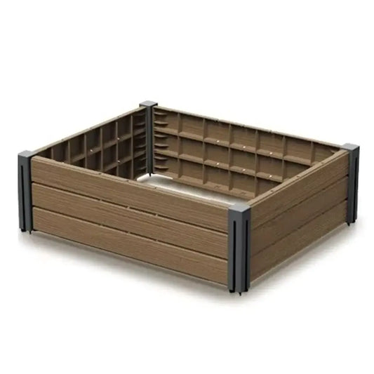 Ruda pakelta lysvė Base Plant, matmenys 75,6 × 61,8 × 23 cm, su 83 litrų talpa, sodinimo dėžė sodui ar balkonui