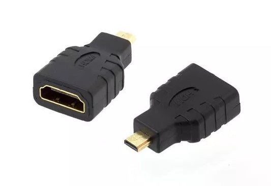 HDMI FEMALE uz MICRO HDMI MALE GOLD pāreja