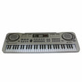 Vaikiškas pianinas su mikrofonu, baltas muzikinis žaislas vaikams