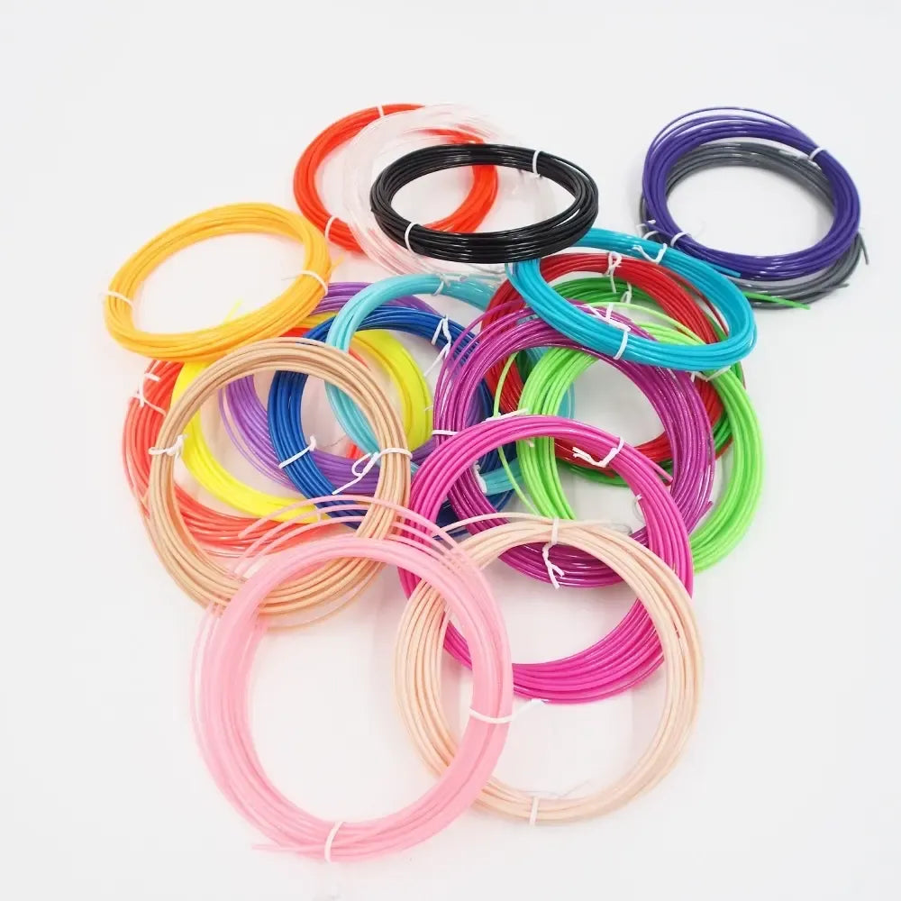 3D pieštukų PLA plastiko rinkinys, 20 x 5 m, įvairių spalvų, tinkamas 3D spausdinimui ir modelių kūrimui