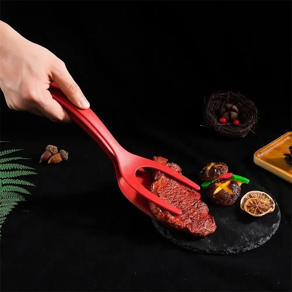 Plastikinės maisto žnyplės virtuvės maistui vartyti, lankstus ir patvarus įrankis, skirtas maisto tvarkymui ir serviravimui.