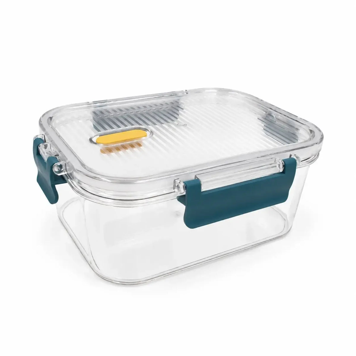 Plastikinių maisto laikymo indų rinkinys su sandariais dangčiais, 3 vnt., skirti maisto saugojimui namuose.