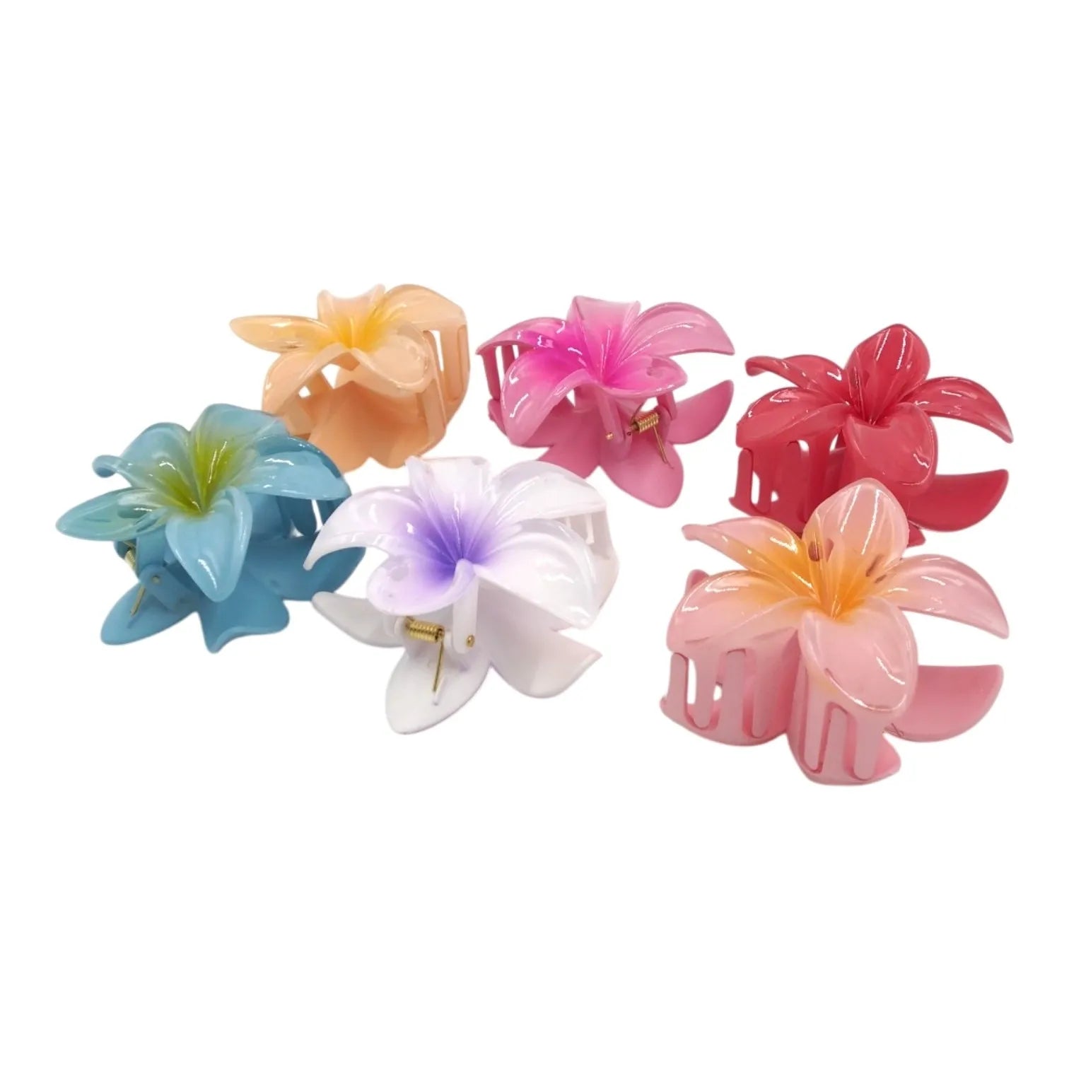 Plaukų segtukai – gėlytės 8 cm (6 vnt.)