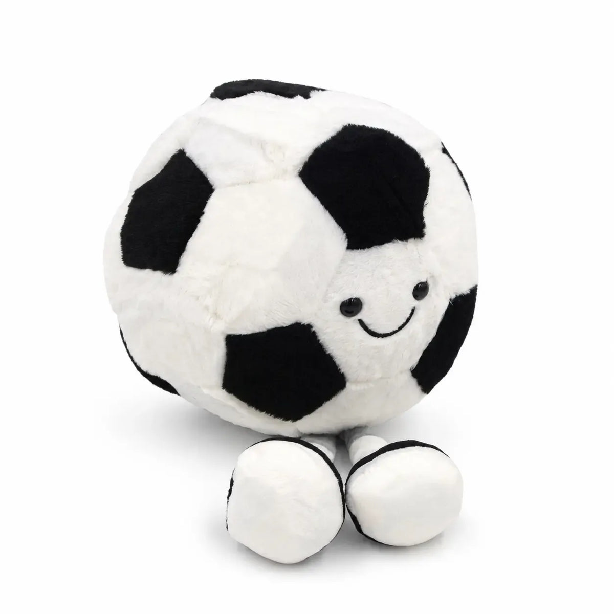 Pliušinis futbolo kamuolys su kojytėmis, minkšta žaislinė futbolo figūra, puikiai tinka vaikams ir žaidimams.