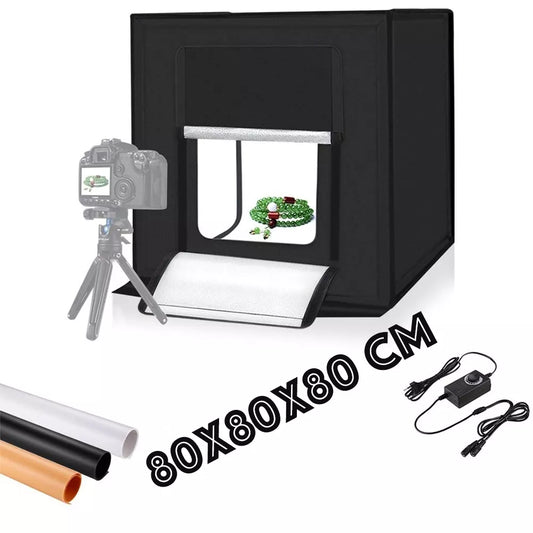 Profesionāla foto kaste ar LED apgaismojumu 80 cm.