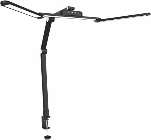 Profesionali 45 W LED stalinė lempa su spaustuku, šviesi ir efektyvi darbo apšvietimui, tinka įvairiems užduotims.