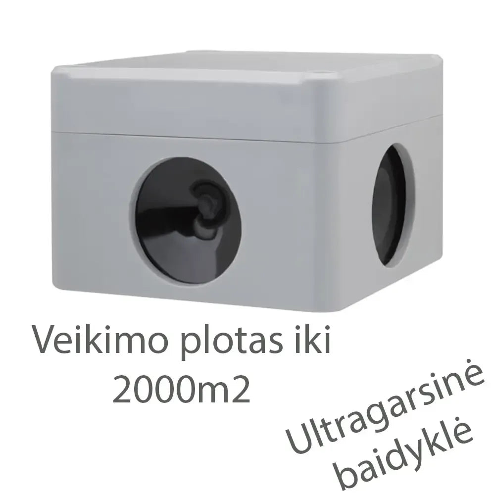 Profesionāls ultraskaņas atbaidītājs dzīvniekiem, 2000 m²