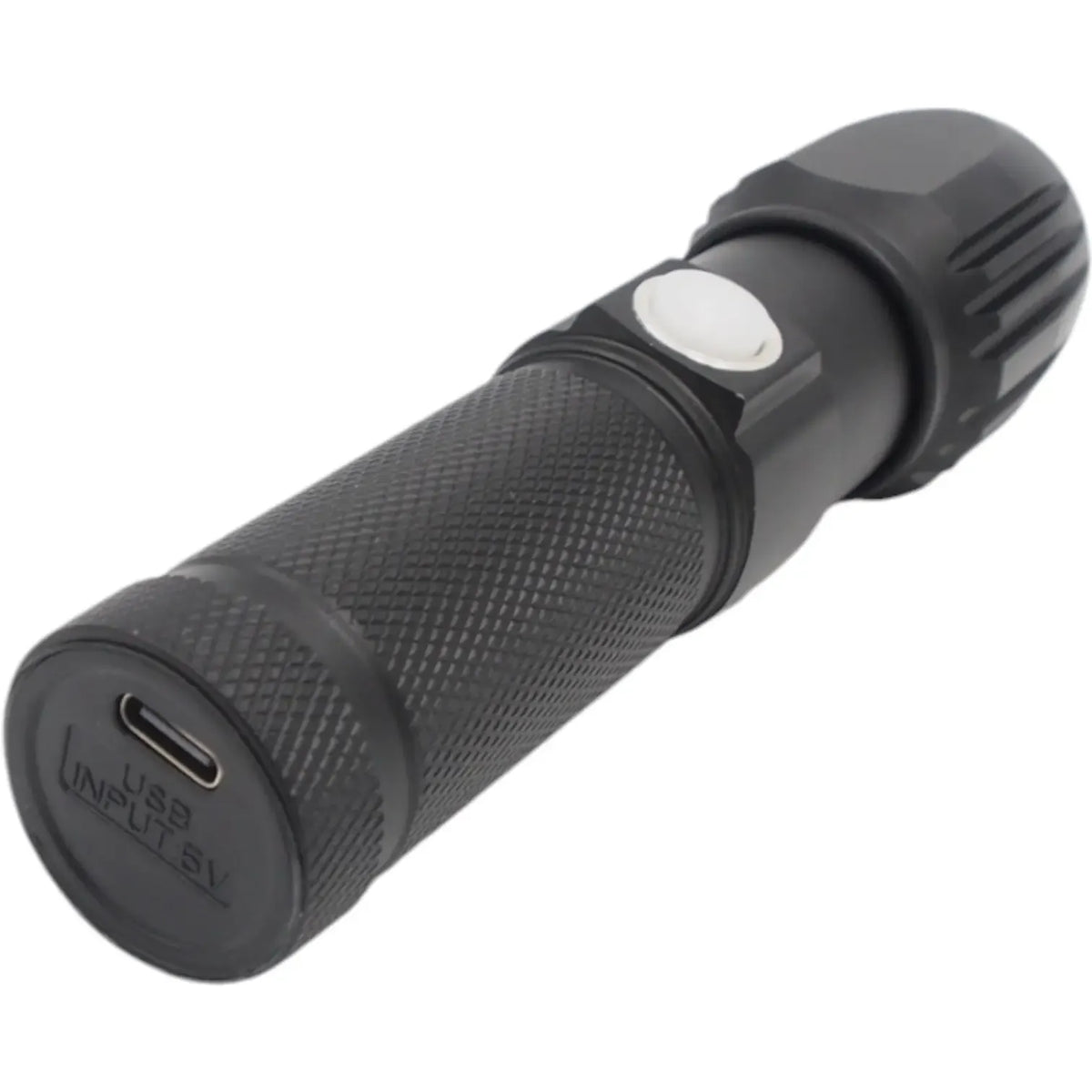 Įkraunamas LED prožektorius Power Style TR2004B su USB ir apsauginiu dėklu, juodas, reguliuojama rankena, šviesos spindulio dėmesys
