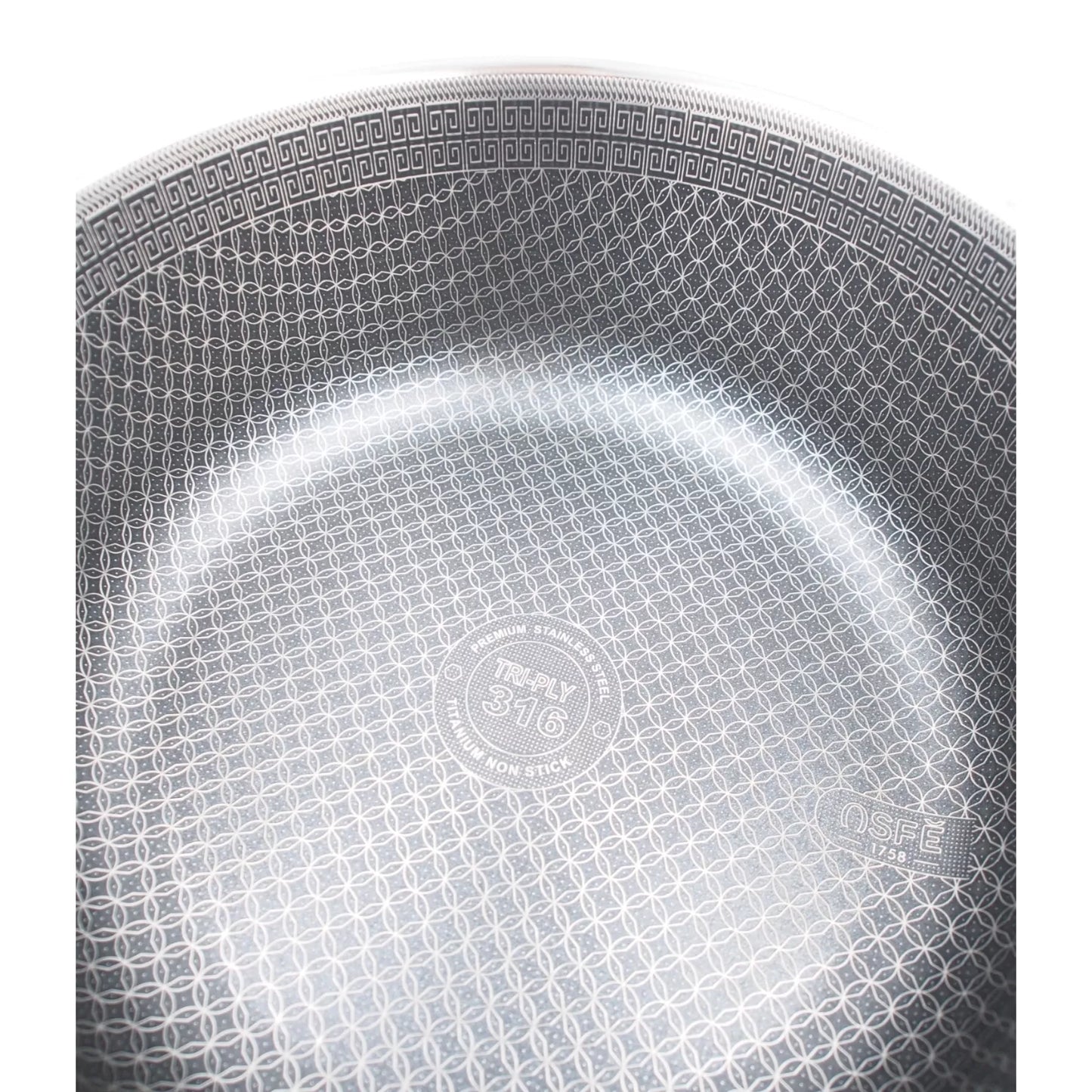 Puodas su dangčiu OSFÉ Tri-Ply, 24 cm, 5 l