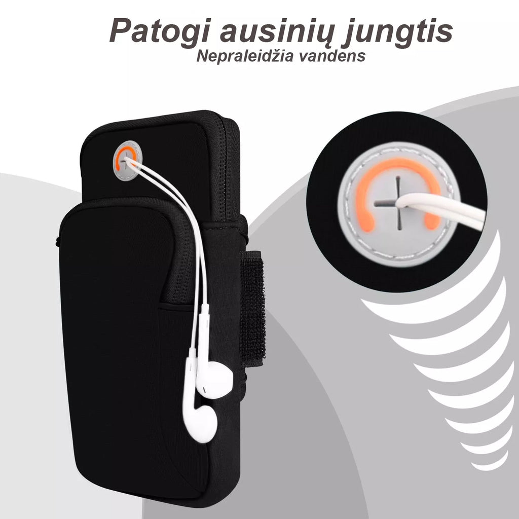 Rankos piniginė - telefono dėklas sportui - Oranžinė