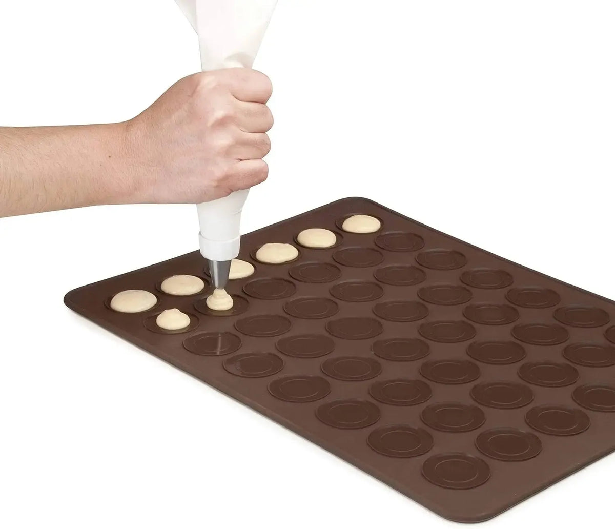 Silikoninė forma makaronams ir sausainiams, matmenys 38 × 28,5 cm, patvari ir lanksti kepimo įrankis.