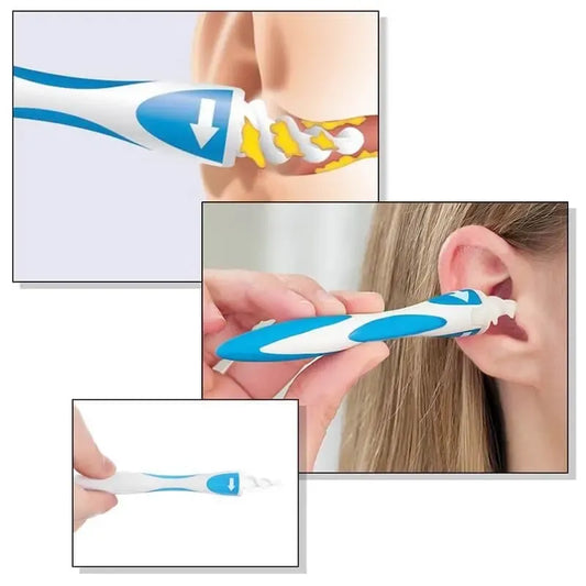 Silikoninis ausų valiklis Smart Swab, lankstus ir švelnus ausų krapštukas su minkšta silikonine galvute.