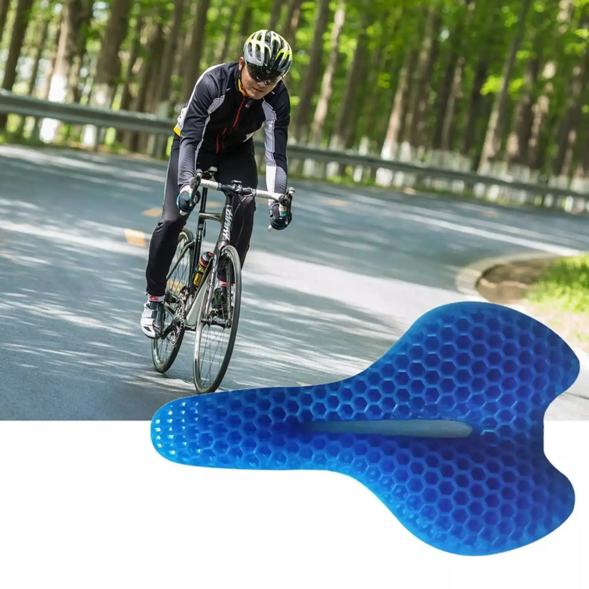 Silikoninis dviračio sėdynės užvalkalas Egg cushion, patogus ir lankstus, skirtas pagerinti važiavimo komfortą.