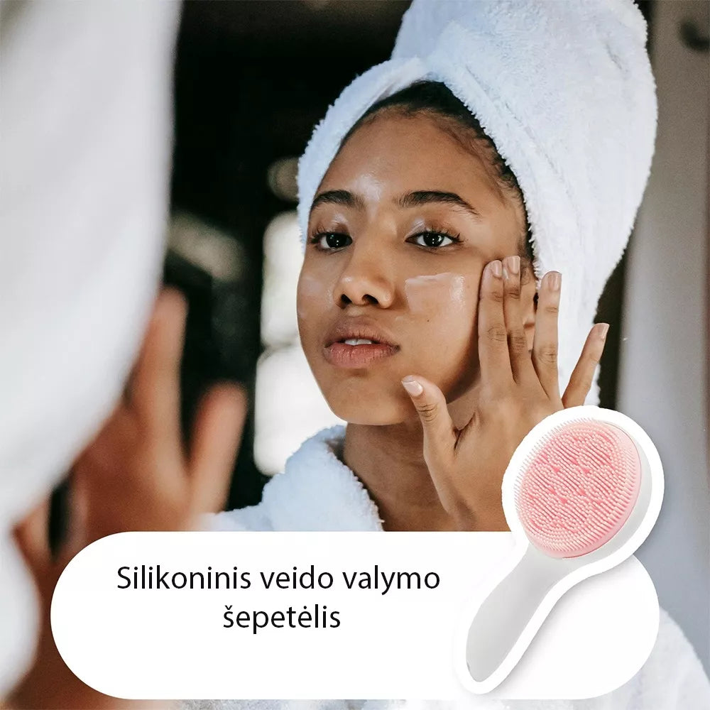 Silikoninis veido valymo šepetėlis
