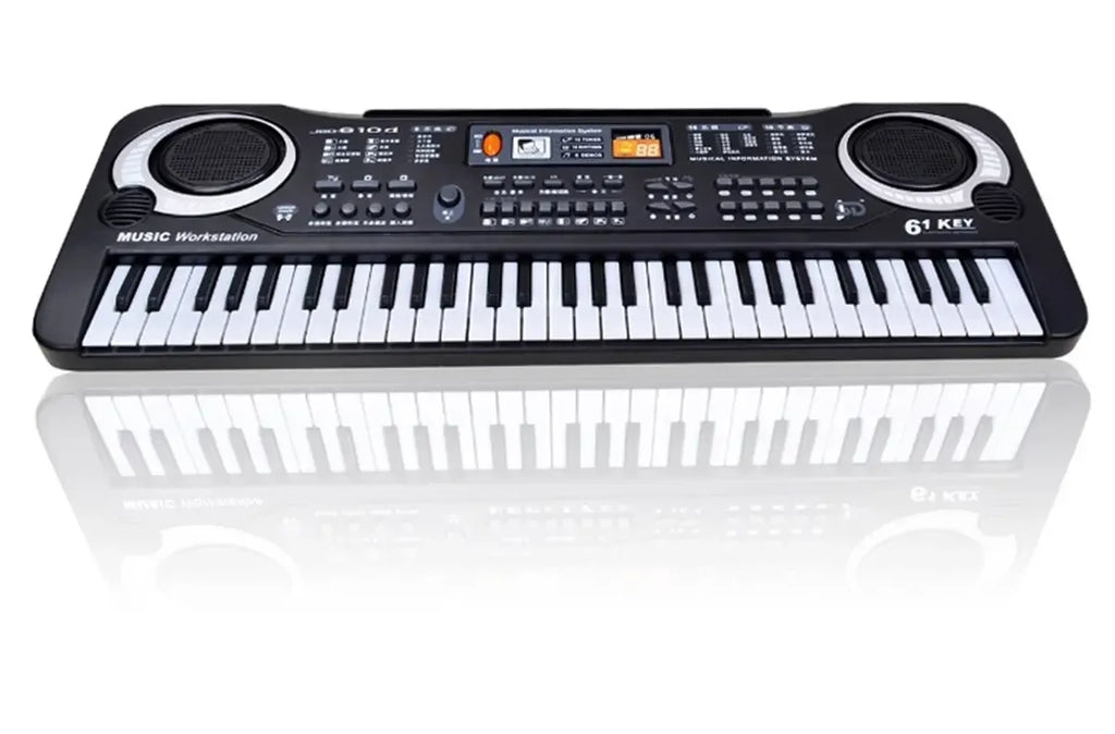 Sintezatorius-pianinas XLINE su mikrofonu vaikams, baltas klavišinis muzikos instrumentas