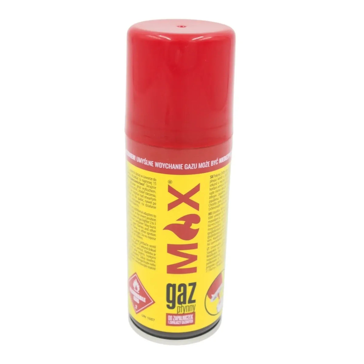 Skysto butano užpildas žiebtuvėliams MOX 100 ml, universalus dujų butelis, patogus ir saugus degimo užpildymas.