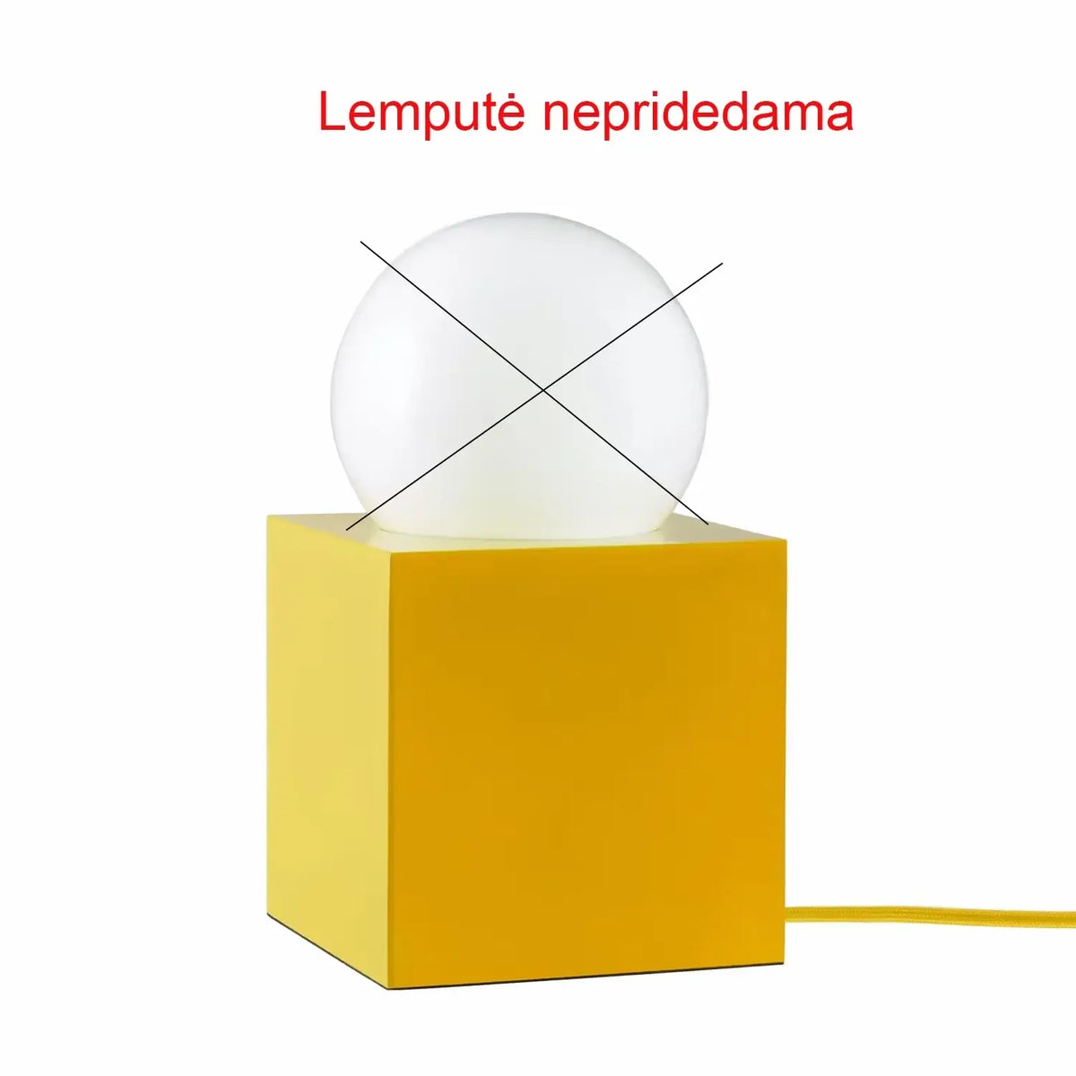 Stalinis šviestuvas Bob 14 Yellow su geltona lempute, modernus apšvietimo sprendimas namams ar biurui.