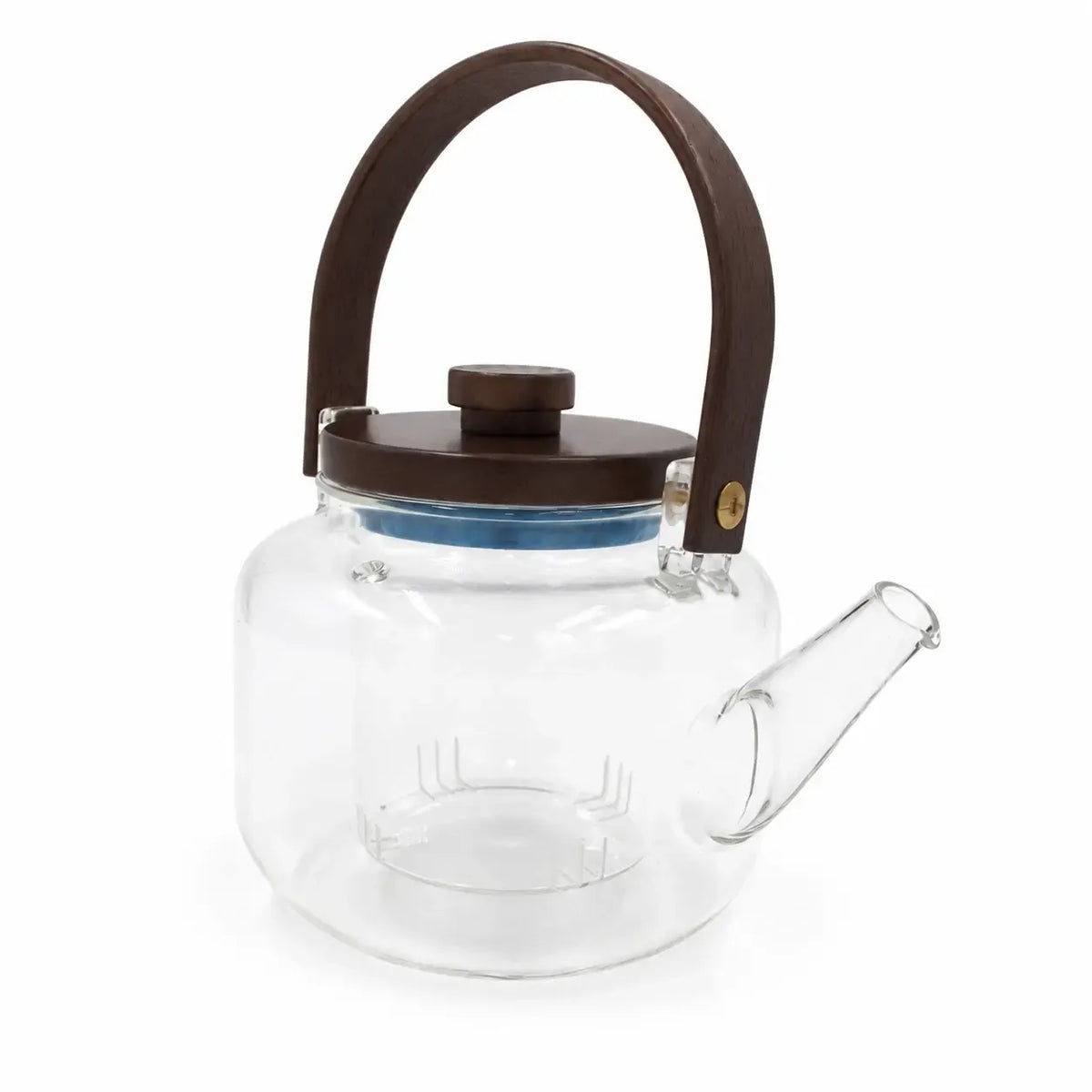 Stiklinis arbatinukas su dangteliu, 1000 ml talpa, aiški ir moderni arbatos gaminimo priemonė.