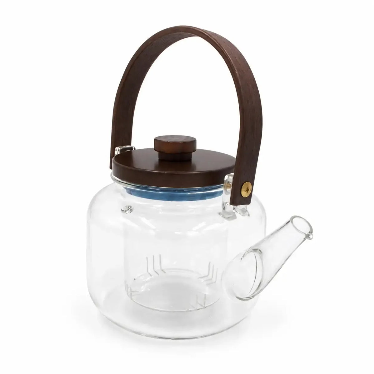 Stiklinis arbatinukas su dangteliu, 1000 ml, skaidrus ir elegantiškas, tinkamas arbatos ruošimui ir naudojimui namuose.