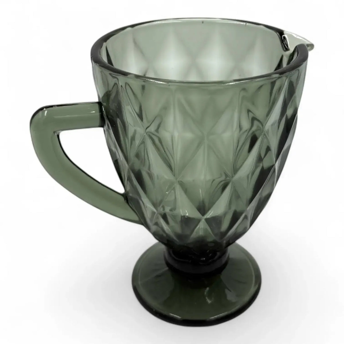Stiklinis gėrimų ąsotis „Black“, 1 l, dūminio stiklo, elegantiškas ir patvarus namų virtuvės reikmėms.
