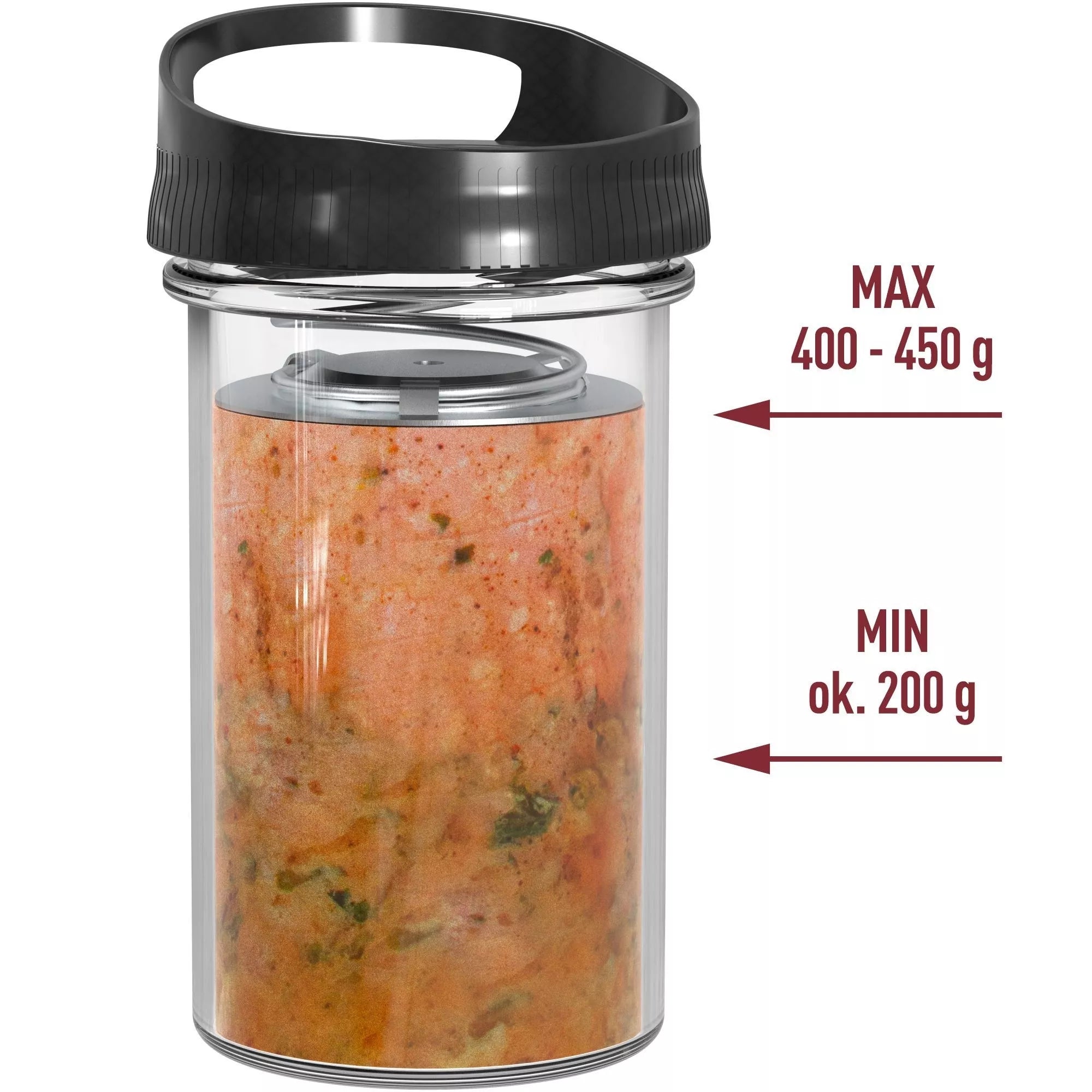 Stiklinis presuoklis – DUO rinkinys, 2 x 450 g talpos