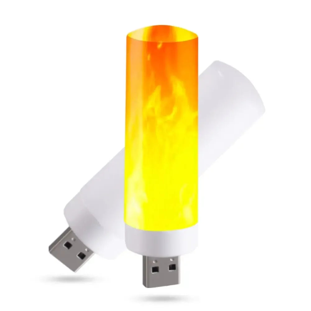 USB liepsnos imitacijos LED lemputė su šiltu, liepsną imituojančiu apšvietimu, skirta dekoracijoms.
