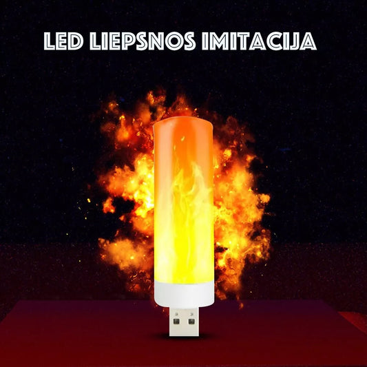 USB liesmas imitējošais LED