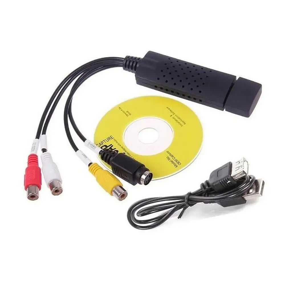 USB vaizdo adapteris VHS ir VCR vaizdo įrašams perkelti į kompiuterį ir DVD, OEM, patogus ir greitas vaizdo perdavimas