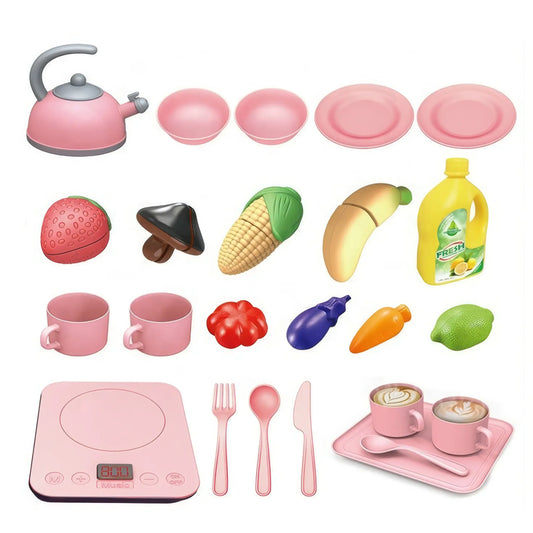 Vaikiškas virtuvės kriauklės rinkinys „Magic Kitchen Sink“ su priedais, plastikinis virtuvės žaislas vaikams.