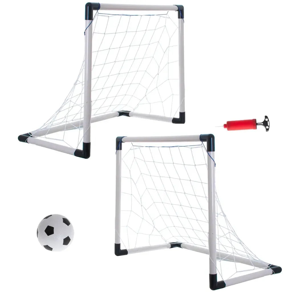 Vaikiški futbolo vartai 2in1, universalus treniruočių rinkinys vaikams, skirti 143x110x70 cm dydžio žaidimui.
