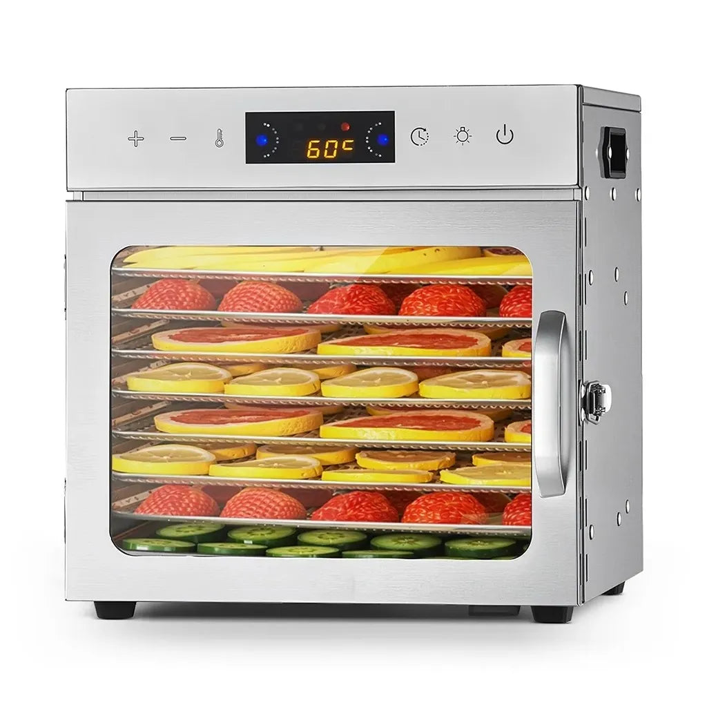 Vaisių ir maisto džiovyklė 400 W, 8 padėklų, nerūdijančio plieno