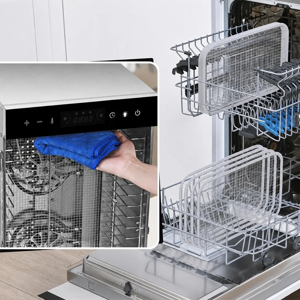 Vaisių ir maisto džiovyklė 800 W, 12 padėklų, nerūdijančio plieno korpusas