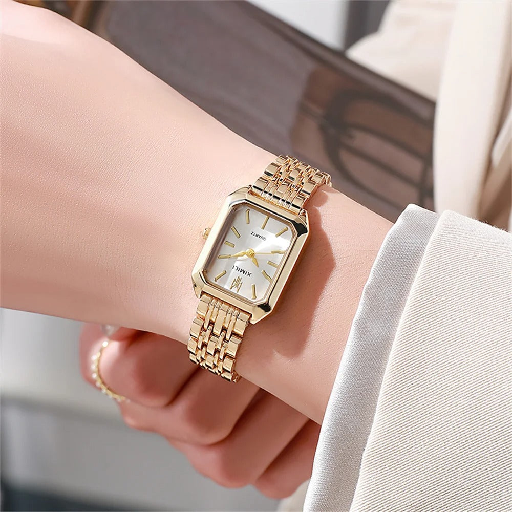 Sieviešu zelta pulkstenis Diva gold – greznības un elegances akcents