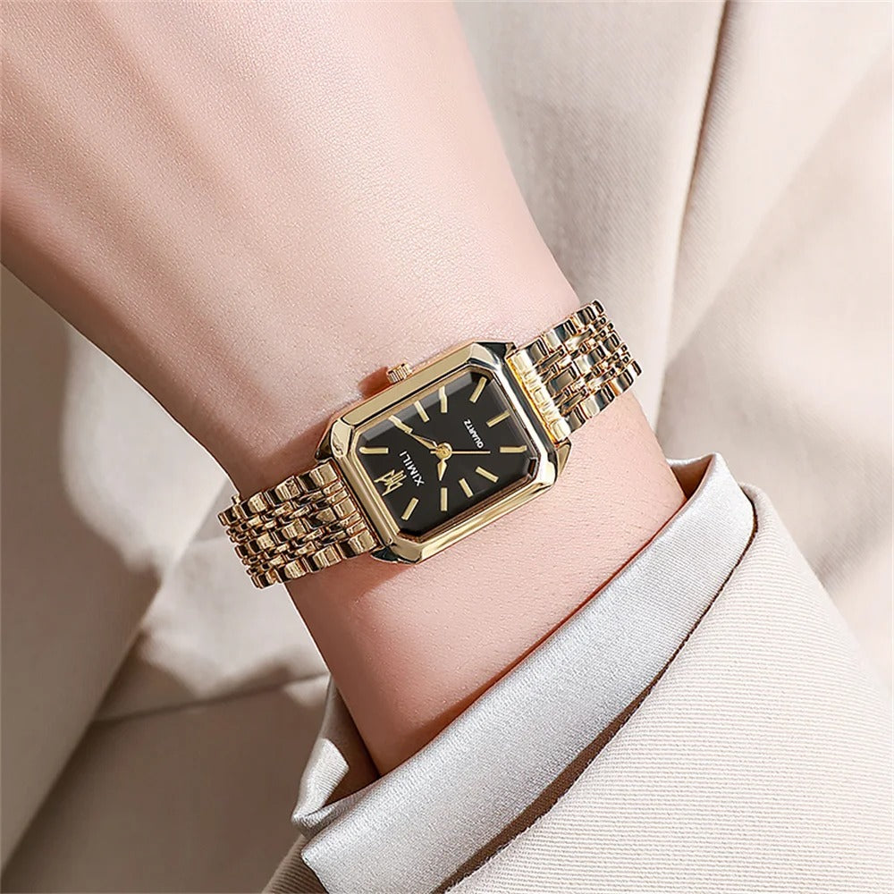 Sieviešu zelta pulkstenis Diva gold – greznības un elegances akcents