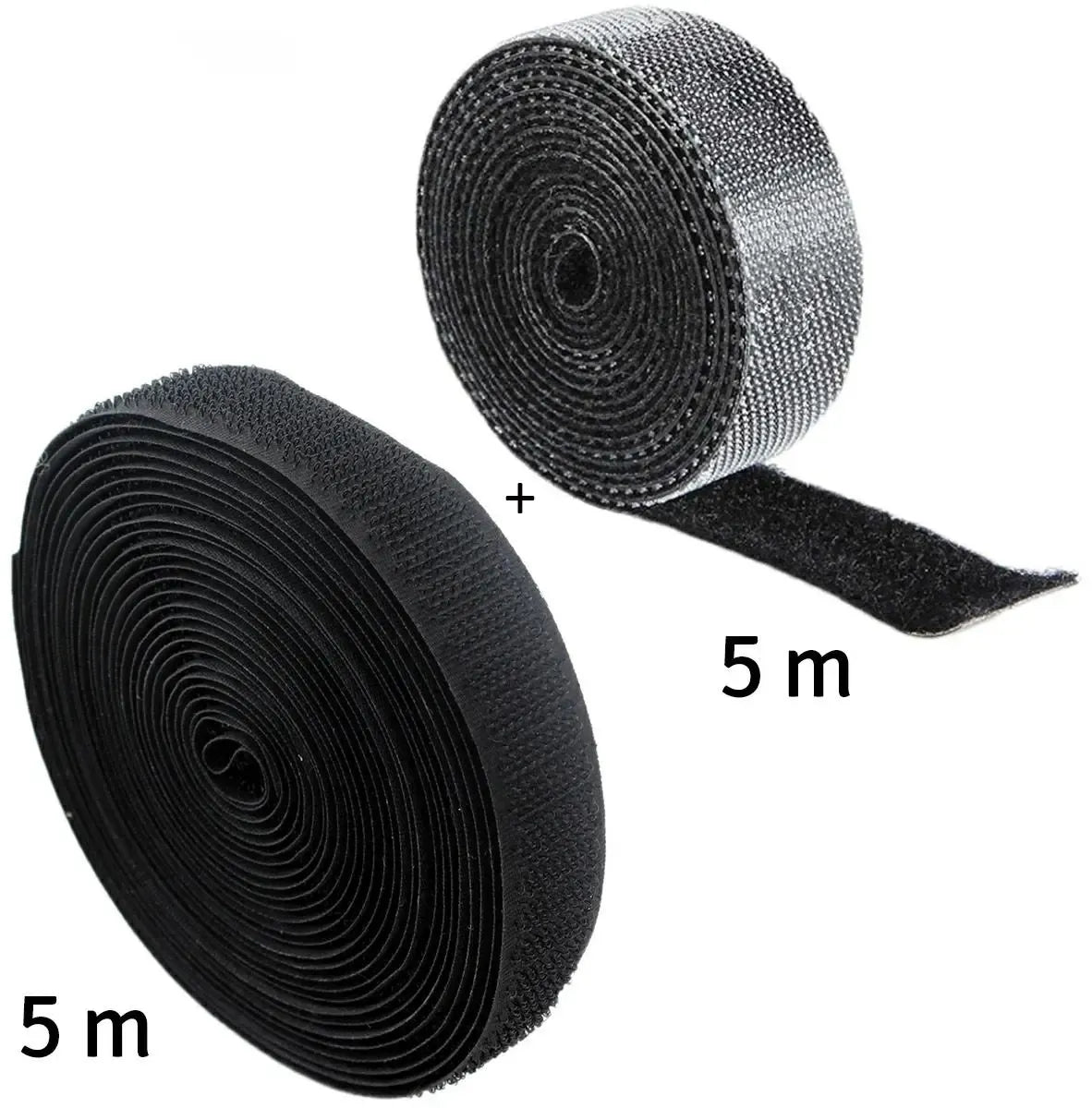 Velcro juostelė laidams tvarkyti, 10 m, lanksti ir stipri, universali kabelių laikymo ir organizavimo priemonė.