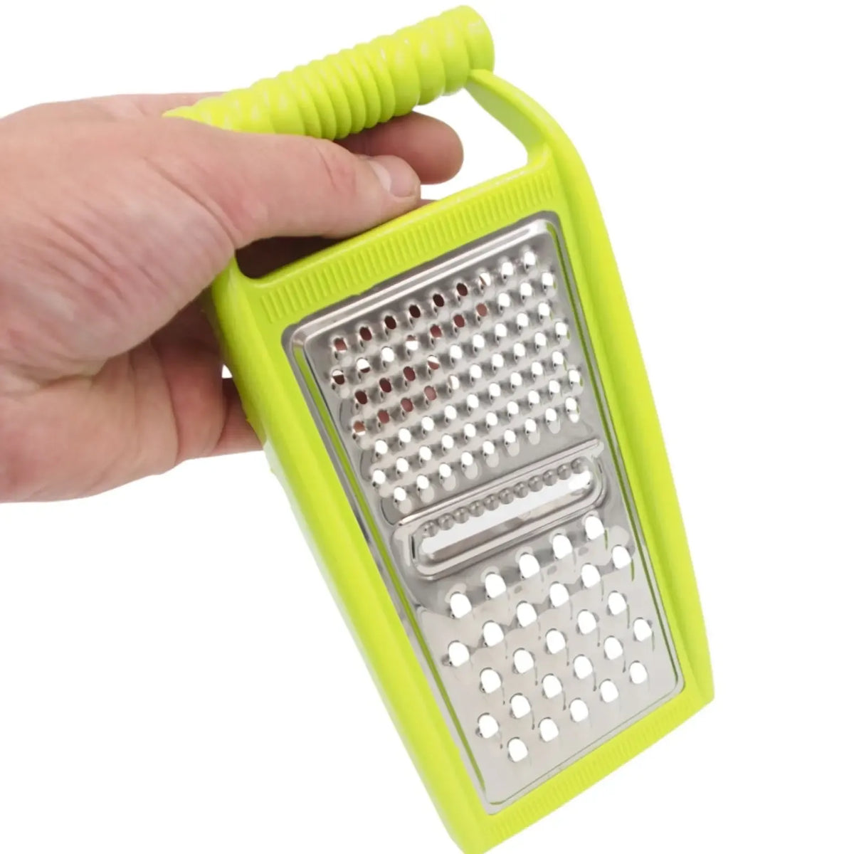 Tvirta virtuvinė tarka su ergonomiška rankena, skirta smulkiam ir stambiam produktų tarkavimui.